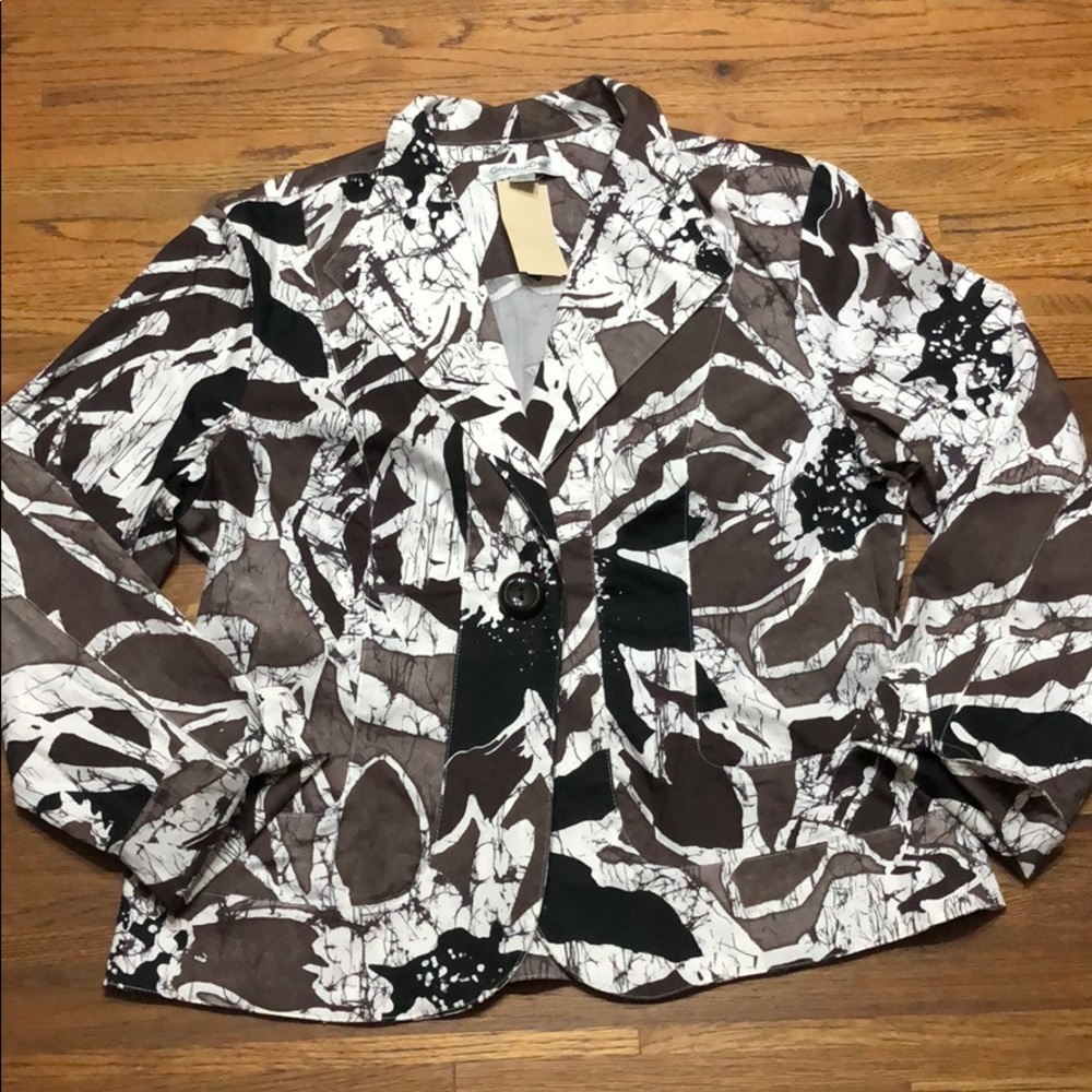 NWT Coldwater Creek Brown & Black Blazer